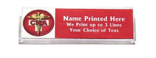 Nurse CNA Caduceus Custom Name Tag Badge ID Pin Magnet for Nurses Nursing Grads