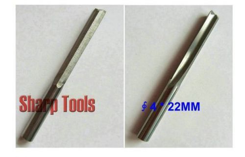 5pcs 4*22mm two straight flutes cnc router bits pvc, acryl, plywood for sale