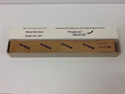 PITNEY BOWES 950-1 Metered Mail Bands 250 Pressure Sensitive 1Box