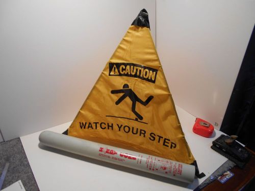 Handy cone  caution watch your step w/ storage tube for sale