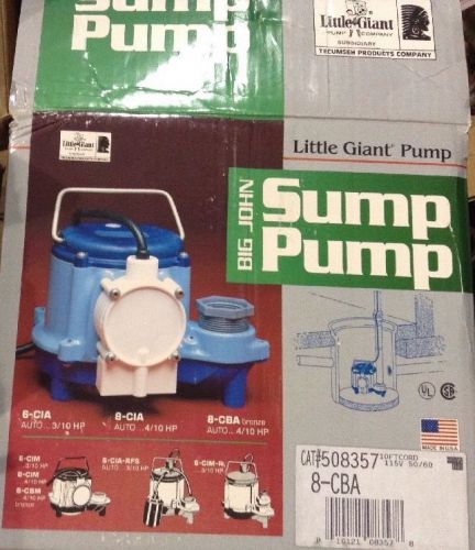 8-cia 8cia 508157 new little giant big john sump pump for sale
