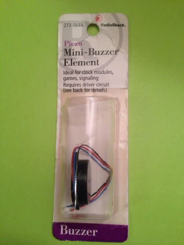 Piezo Mini-Buzzer Element Ideal for clock modules, games.  New RadioShack
