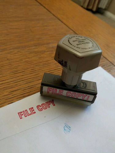 File Copy Red Office Rubber Stock Stamp