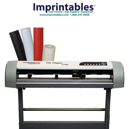 The clipper 24&#034; vinyl cutter, stand and sign supplies package for sale