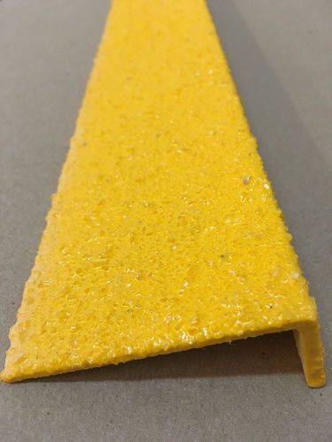 Fiberglass anti slip non skid safety tread step cover yellow 3 stair nosings for sale