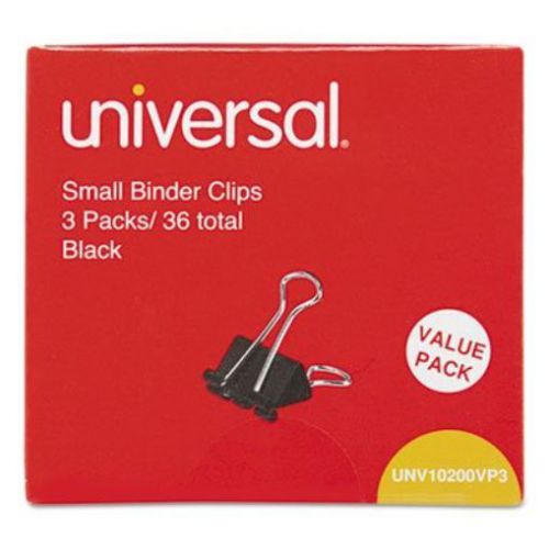 Universal Small Binder Clips Black/Silver, 144 Each 10200VP