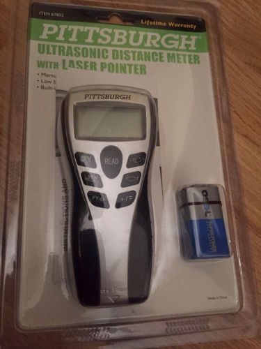 Pittsburgh Ultrasonic Distance Meter with Laser Pointer  Item # 67802