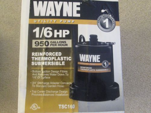 New in box tsc160 wayne 1/6hp submersible pump-950 gph for sale