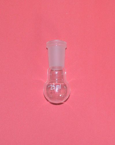 Round bottom boiling flask 25ml 24/40 joint organic chemistry lab new for sale