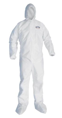 Kleenguard 2xl white coveralls hooded &amp; booted (25) per case for sale