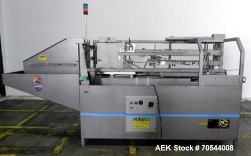 Used- ABC Model 112 Side Seal Tape Case Erector. Machine is capable of speeds up