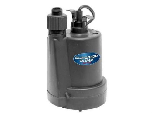 Submersible thermoplastic utility sump pump flooding basement water removal 1/4 for sale