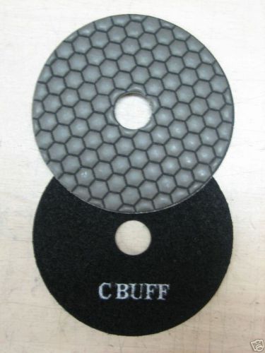 Zered 4&#034; premium diamond dry polishing pad disc #black buff granite tool for sale