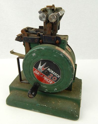VINTAGE MONARCH 20 DIAL-A-PRICER PRICE MARKING MACHINE LABELER GREEN