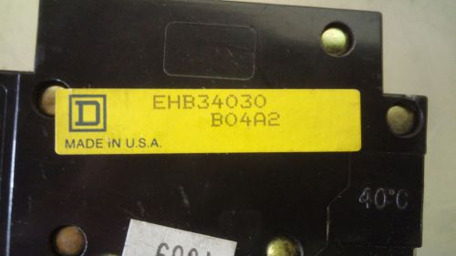 SQUARE D EHB34030 LIGHTLY USED 3P 30A 480V BREAKER SEE PICS #B42