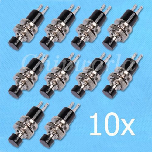 10PCS Mini Switch Button Switch Lockless Momentary ON/OFF Push Button(Black)