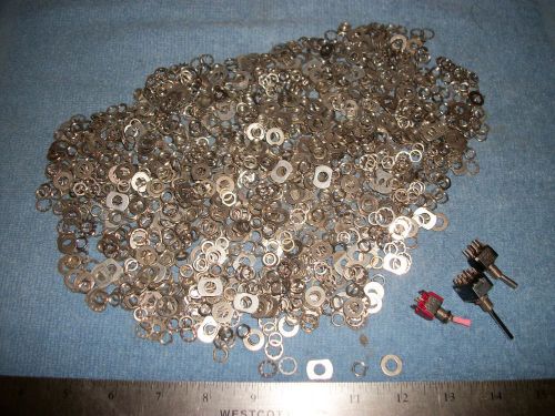 BIG-BIG LOT OF WASHERS-RETAINING WASHERS-NUTS FOR MINI SWITCHES! A