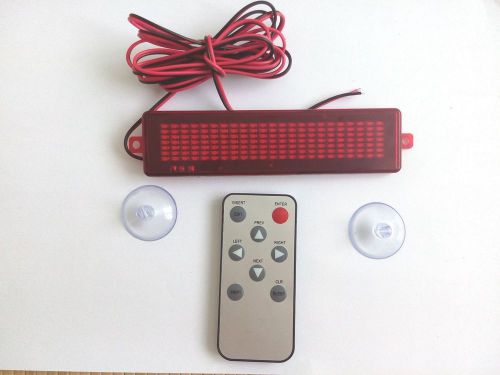 Car LED  Red 12V Programmable Message Sign Scrolling Display Board with Remote
