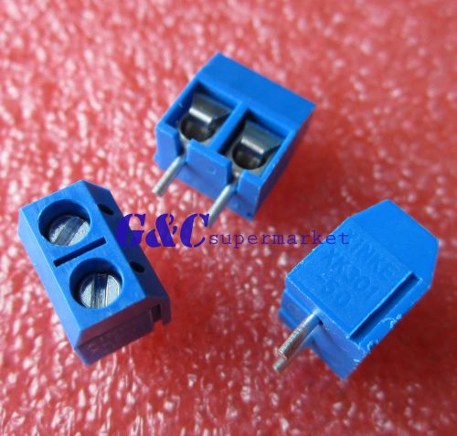 100pcs KF301-2P 2 Pin Plug-in Screw Terminal Block Connector 5.08mm Pitch J2