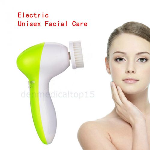 NEW 5 In 1 Electric Facial Skin Face Care Massager Cleaner Scrubber Scrub Brush
