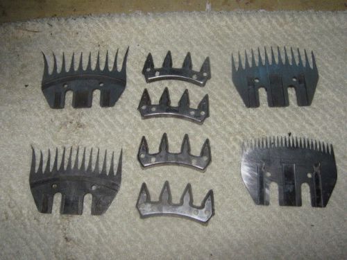 Mixed lot 4 shearing combs and 4 x 4 point cutters