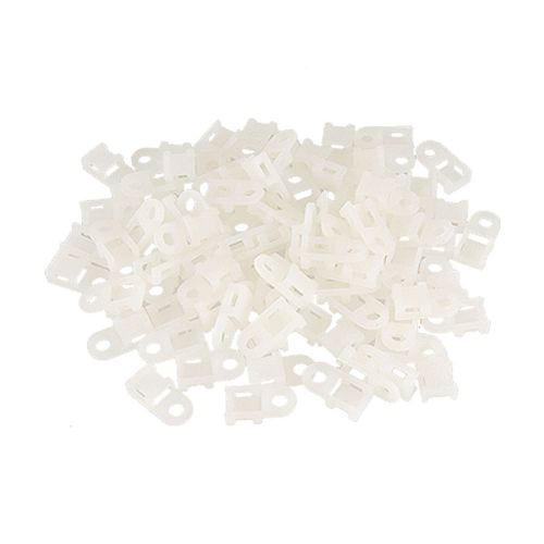 100 pcs white plastic 4.5mm wire cable tie mount saddle for sale