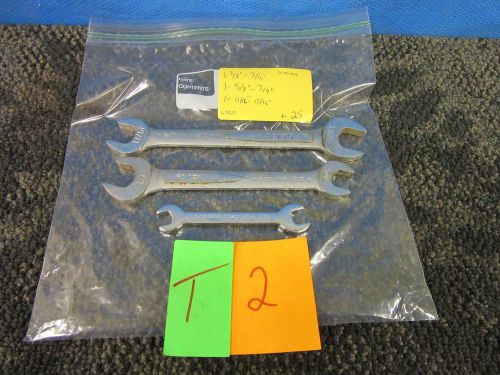 3 ASSORTED BRANDS OPEN END WRENCH SAE USED 13/16&#034; 11/16&#034; 3/4&#034; 5/8&#034; 7/16&#034; 3/8&#034;