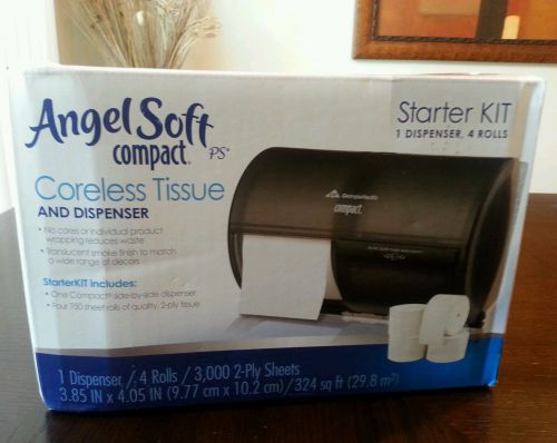 Angel soft compact Coreless tissue and Dispenser starter kit