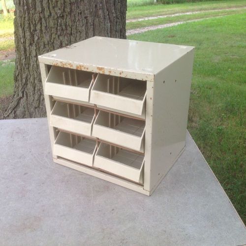 Used Metal Hardware Organizer Small Parts Bin Cabinet #5 Pick Up Only