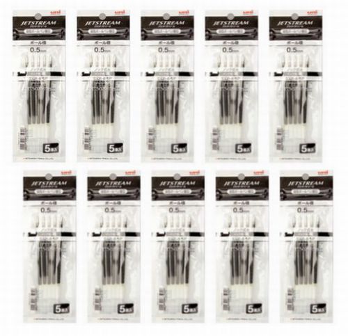 Mitsubishi Ballpoint pen core replacement 0.5mm Black SXR-5 5 pieces x 10 set