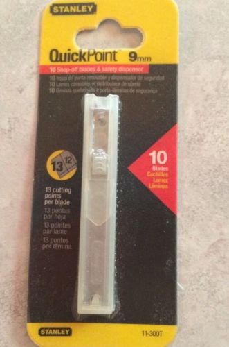 Stanley QuickPoint 9mm 10 Snap-off Blades And Safety Dispenser
