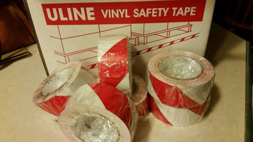 Uline Heavy Duty Vinyl Safety Tape - 2&#034; x 36 yds, Red/White -- 23 Rolls