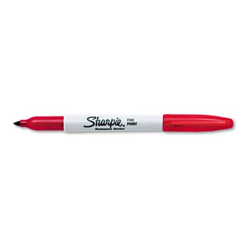 &#034;Sharpie Fine Point Permanent Marker, Red, Dozen&#034;