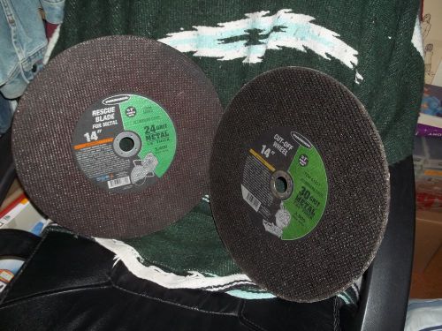 warrior: 1-14&#034; cut off wheel &amp; 1-14&#034; rescue blade, lot of 2