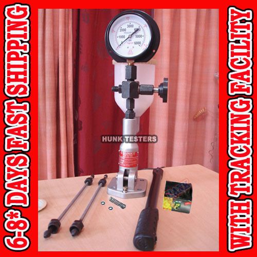 Diesel injector nozzle tester, pop pressure tester dual scale bar / psi gauge for sale