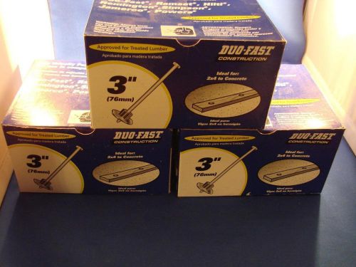 Lot of 3 Boxes of 3&#034; Duo-Fast Low Velocity Powder Fasteners 100 Count Boxes