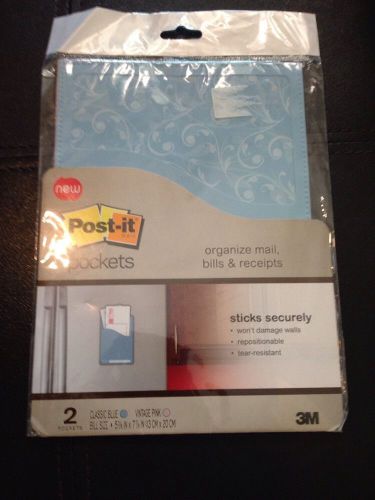 Post-it Pockets Organizer Sticks Securely 2 Pockets Repositionable