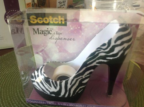 Scotch High Heel Stiletto Shoe Dispenser with Magic Tape - Zebra (C30-SHOE-Z)