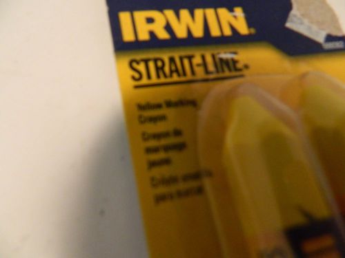 (2) YELLOW IRWIN STRAIGHT LINE MARKING CRAYON 1 PACKAGE OF 2 CRAYONS AS SEEN
