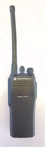 Motorola Radius CP150 Portable 4 Channel VHF Radio w Battery Belt Clip &amp; Antenna