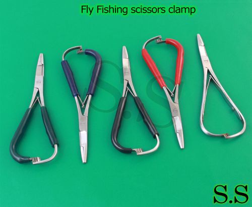 Fly Fishing scissors clamp 5.5&#039;&#039;,Micro scissors forceps,Fly fishing Tools,Instru