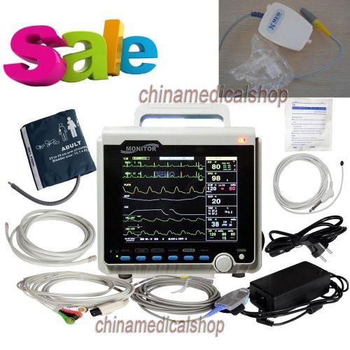 Contec patient monitor 6 parameters icu vital sign + etco2 module ce 2y warranty for sale