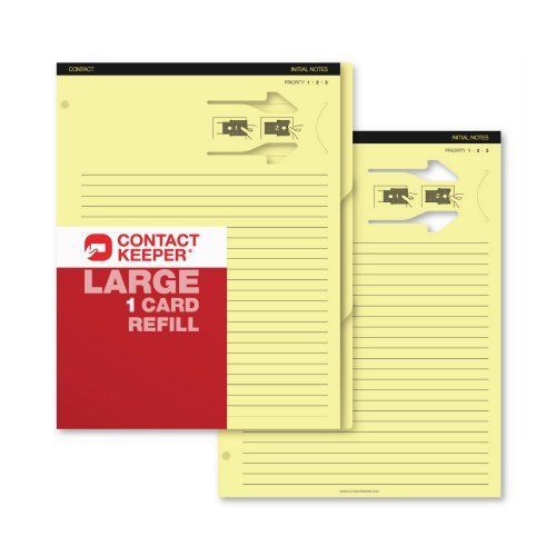 Contact Keeper Business Cards &amp; Notes Holder Refill, Large 1 card (800211)
