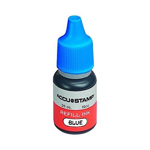 ACCUSTAMP Ink Refill for Pre-Ink Stamps, Blue, .35oz (090682)