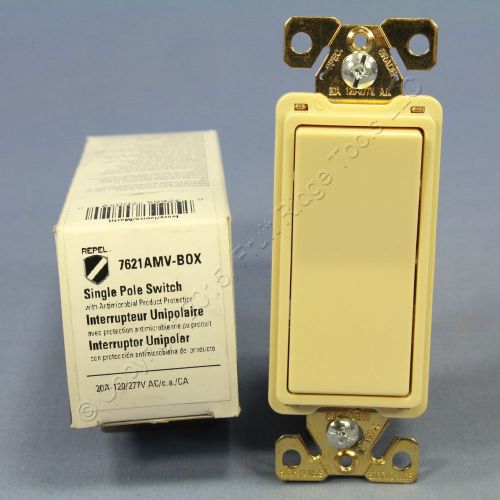 Cooper ivory commercial decorator quiet rocker light switch 20a 120/277v 7621amv for sale