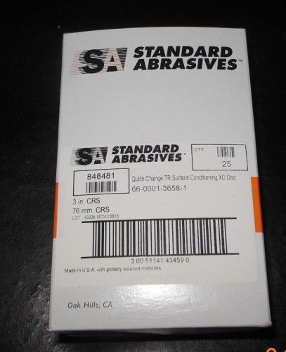 SA QUICK CHANGE TR SURFACE CONDITIONING XD DISC / 3&#034; CRS / 25 PER BOX / 848481