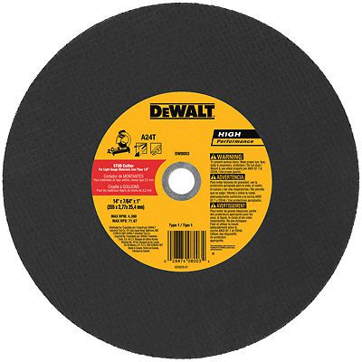 DEWALT ACCESSORIES - Cutting Wheel, Stud, 14-In. x 7/64-In. x 1-In.