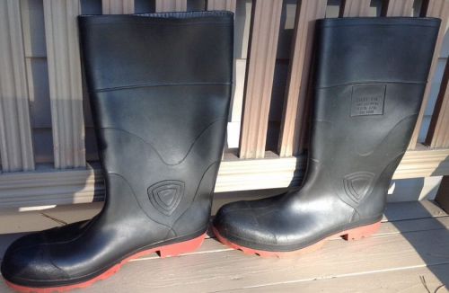 Vallen gpb mens sz 13 certified hazmat rubber steel toe boots 16&#034; tall rubber for sale