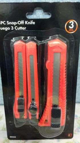 Knife, 3 PIECE, SNAP-OFF KNIFE SET, FOR BASIC CUTTING, 9MM &amp; 18 MM