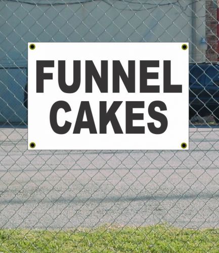 2x3 funnel cake black &amp; white banner sign new discount size &amp; price free ship for sale